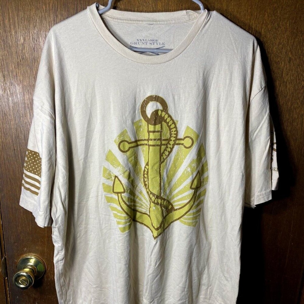 Grunt Style Navy Anchor T Shirt 3XL